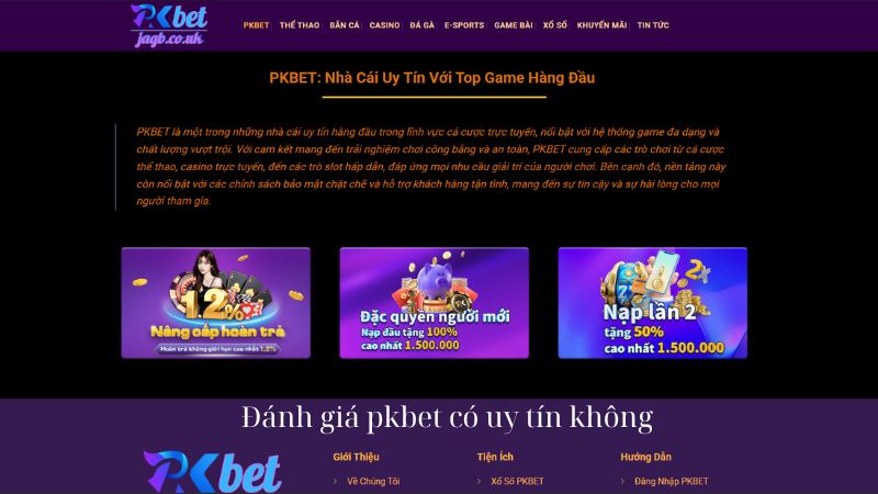 Đánh giá độ uy tín của pkbet